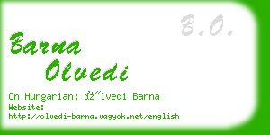 barna olvedi business card